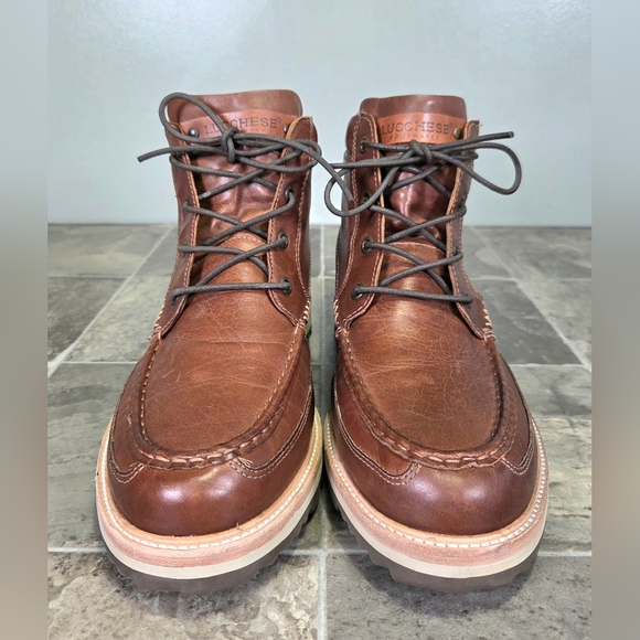 RARE LUCCHESE RANGER II LACE UP LEATHER BOOTS. - Picture 7 of 16